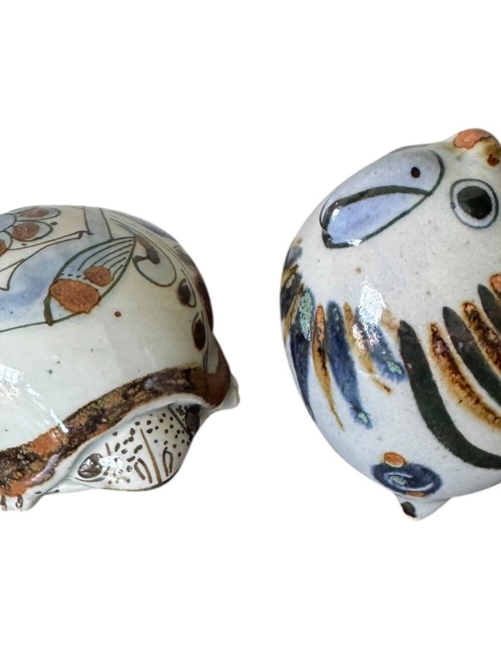 Ken Edwards Pottery Set Bird/Turtle Mini Figurines El Palomar Blue Mexico - Picture 14 of 15